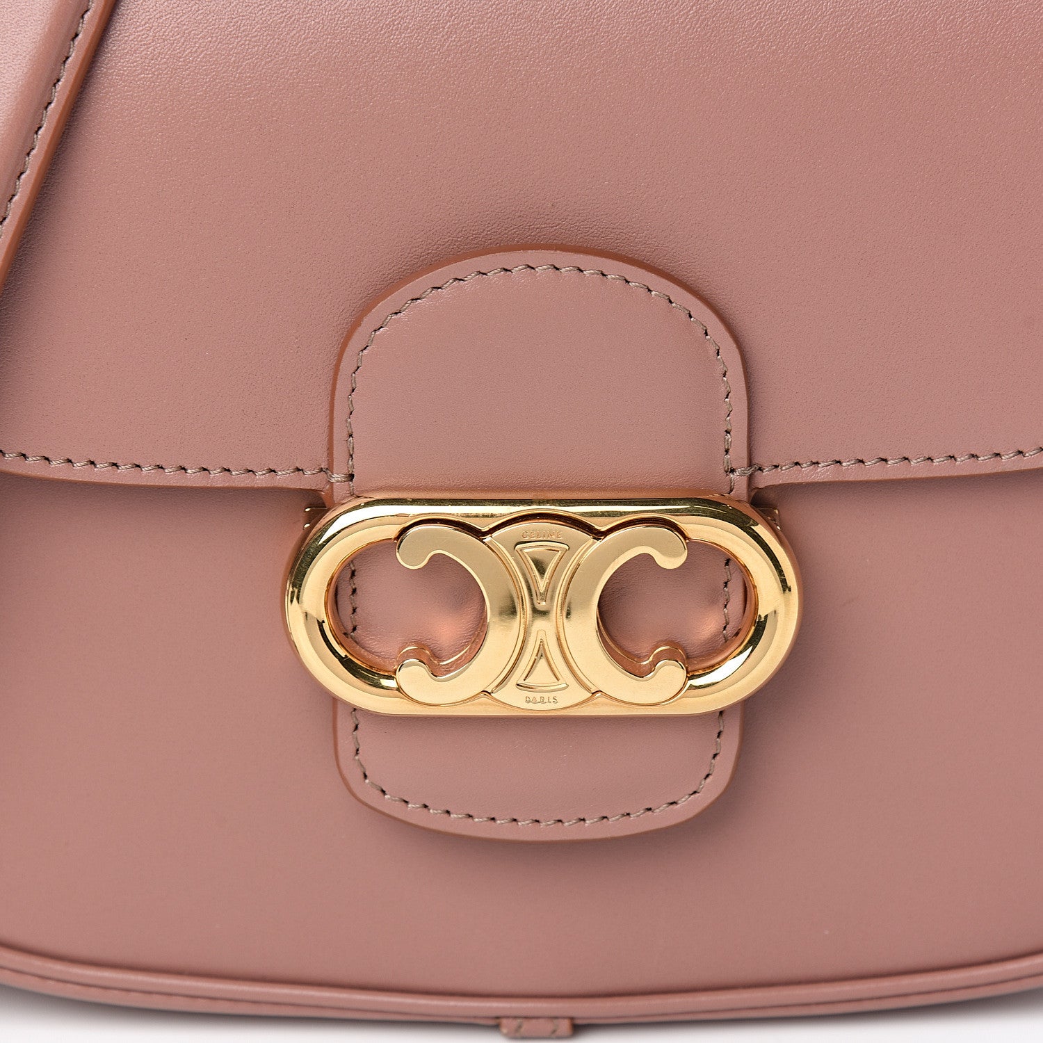 Celine Shiny Calfskin Medium Chain Maillon Triomphe Antique Rose 8 of 8