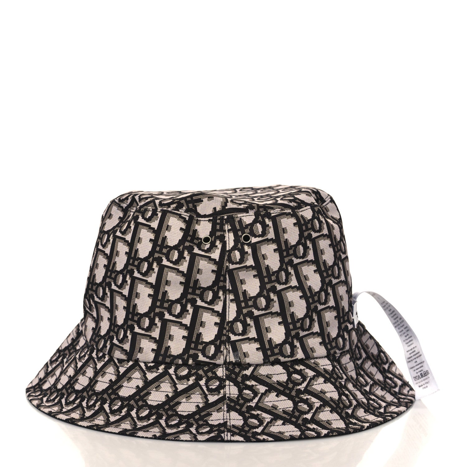 Christian Dior Oblique Reversible Teddy-D Brim Bucket Hat 57 Black 11 of 12