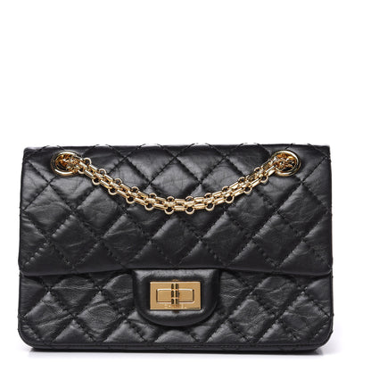 Chanel Aged Calfskin Quilted 2.55 Reissue Mini Flap Black 1 of 10