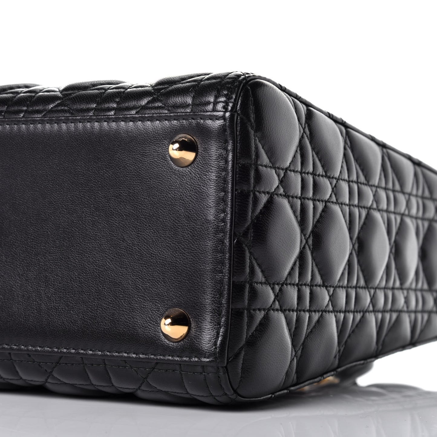 Lambskin Cannage Large Lady Dior Black