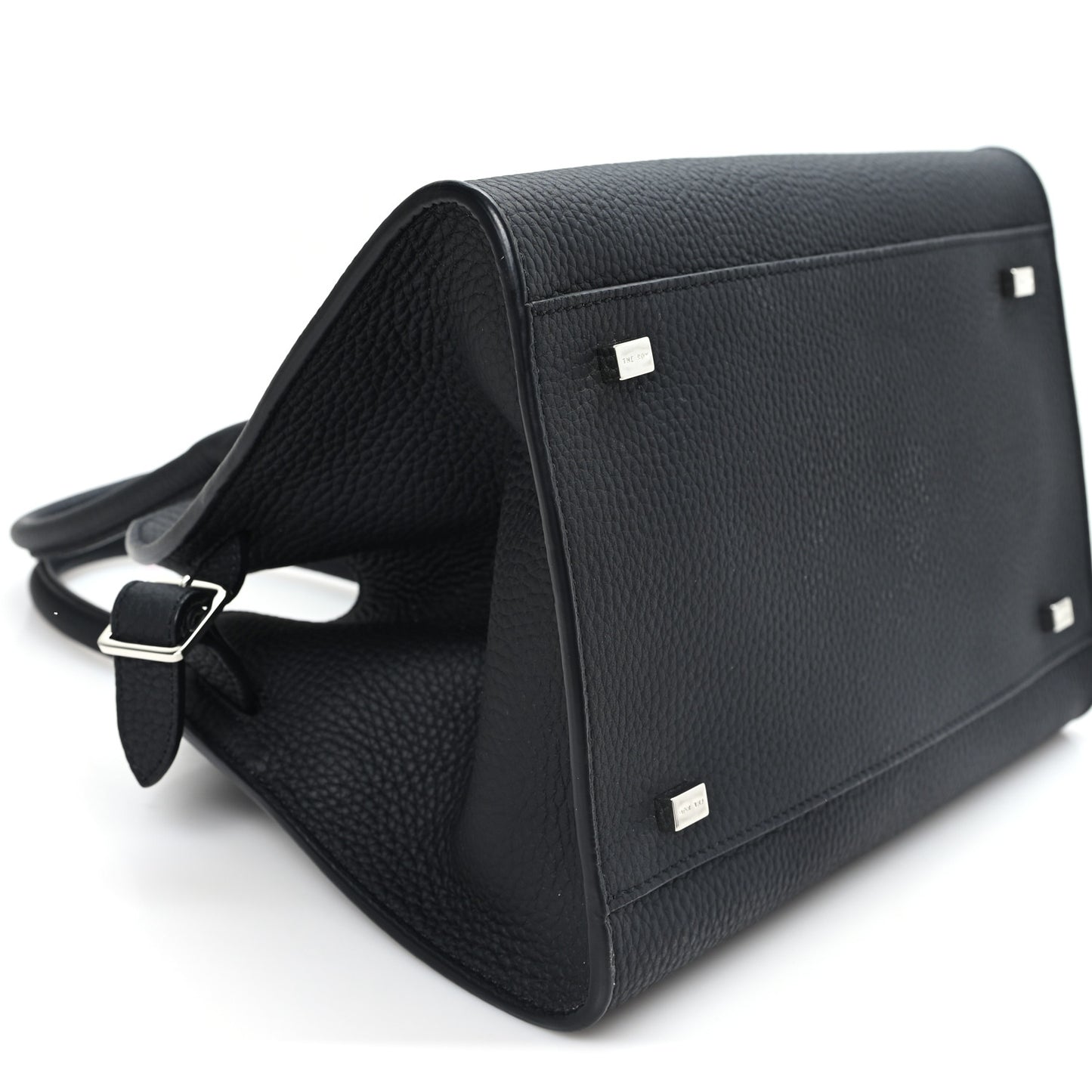Grained Calfskin Soft Margaux 10 Bag Black