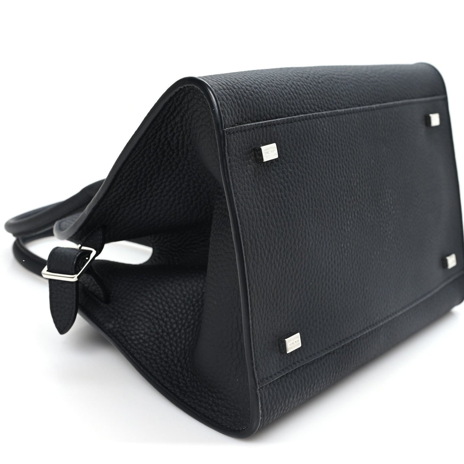 The Row Grained Calfskin Soft Margaux 10 Bag Black 8 of 9