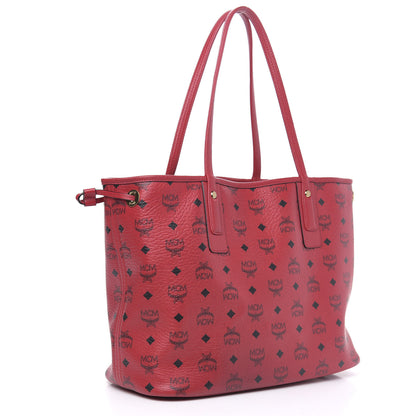 MCM Visetos Medium Liz Reversible Shopper Tote Ruby Red 5 of 13