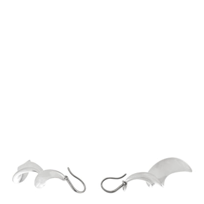 Tiffany Sterling Silver Frank Gehry Orchid Drop Earrings 3 of 4