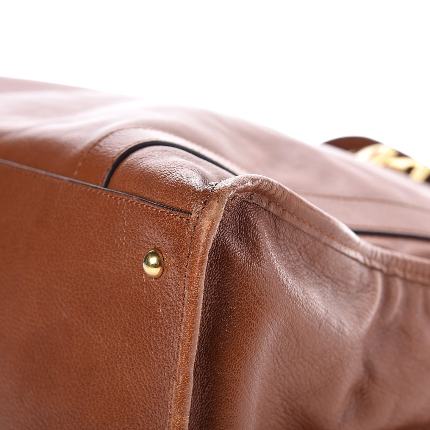 Goatskin Large Serengeti Wellington Satchel Chestnut