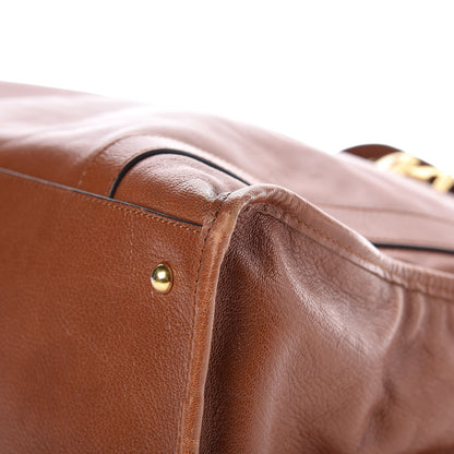 Marc Jacobs Goatskin Large Serengeti Wellington Satchel Chestnut 11 of 12
