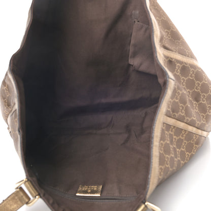 Gucci Satin Monogram Large Abbey Tote Metallic Bronze 3 of 4