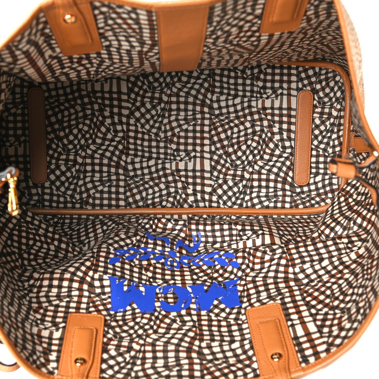 MCM Visetos Large Liz Reversible Shopper Tote Cognac 8 of 10