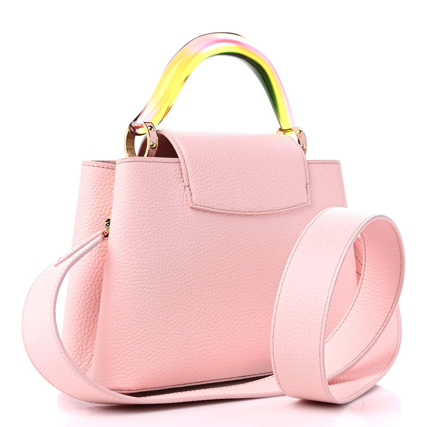Taurillon Resin Murano Capucines BB Rose Jasmin