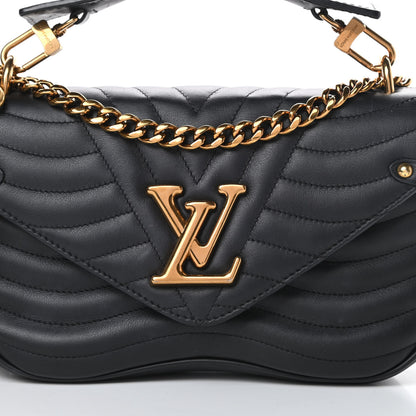 Louis Vuitton Calfskin New Wave Chain MM Black 8 of 12