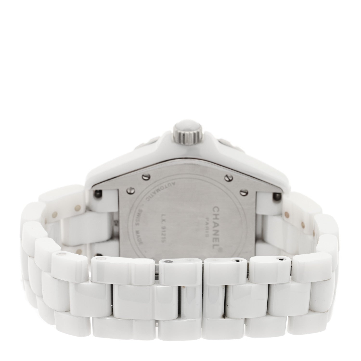 Chanel Stainless Steel Ceramic Diamond 38mm J12 Automatic Watch White 3 of 4