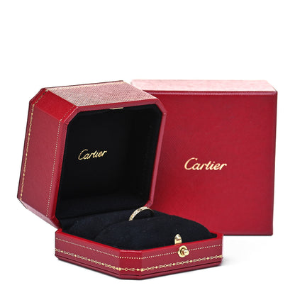 Cartier 18K Yellow Gold Diamond 2.6mm LOVE Paved Band Ring 47 4 6 of 6
