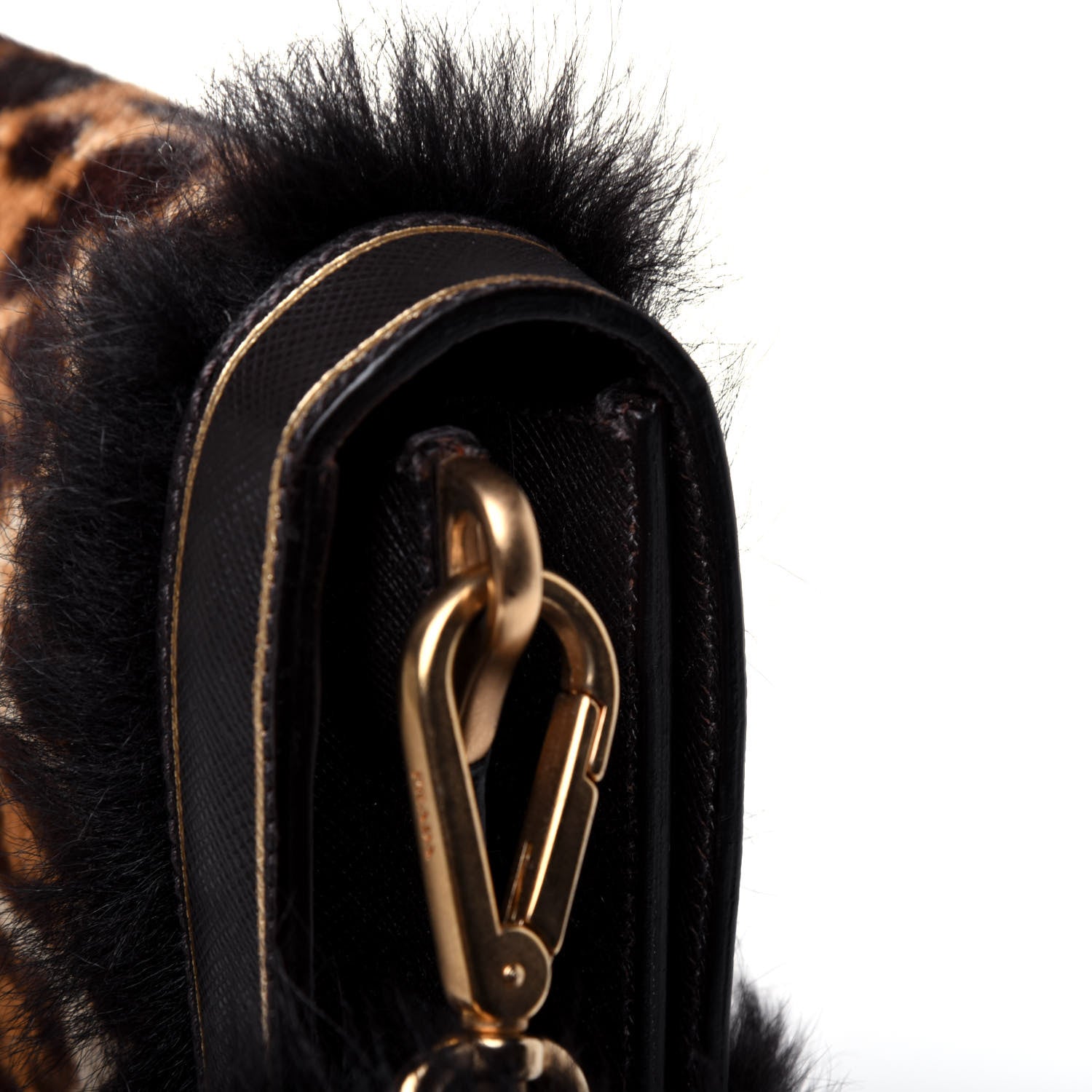 Prada Calf Hair Leopard Print Shoulder Bag Avorio 17 of 17