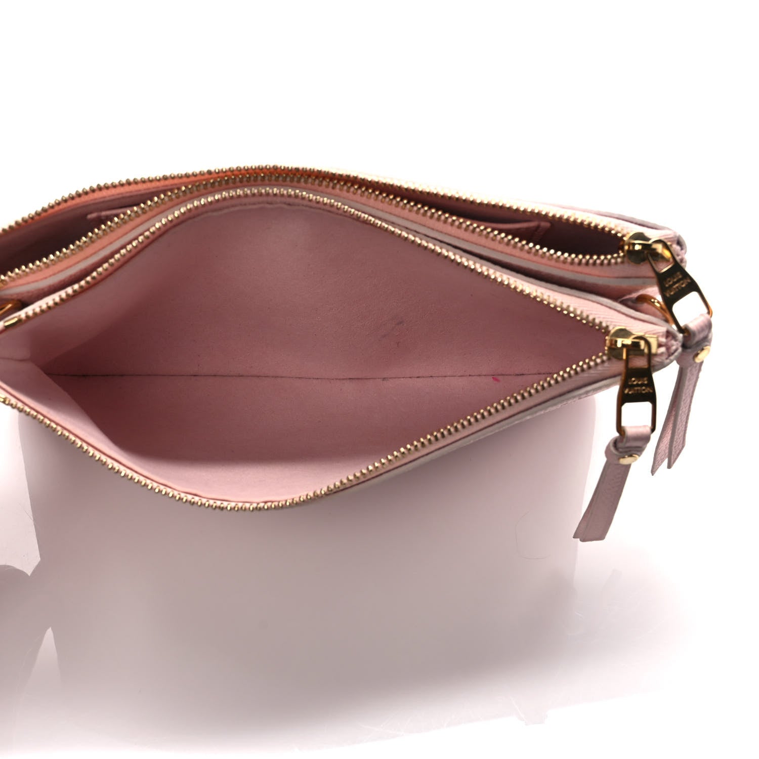 Louis Vuitton Empreinte Monogram Double Zip Pochette Rose 6 of 9