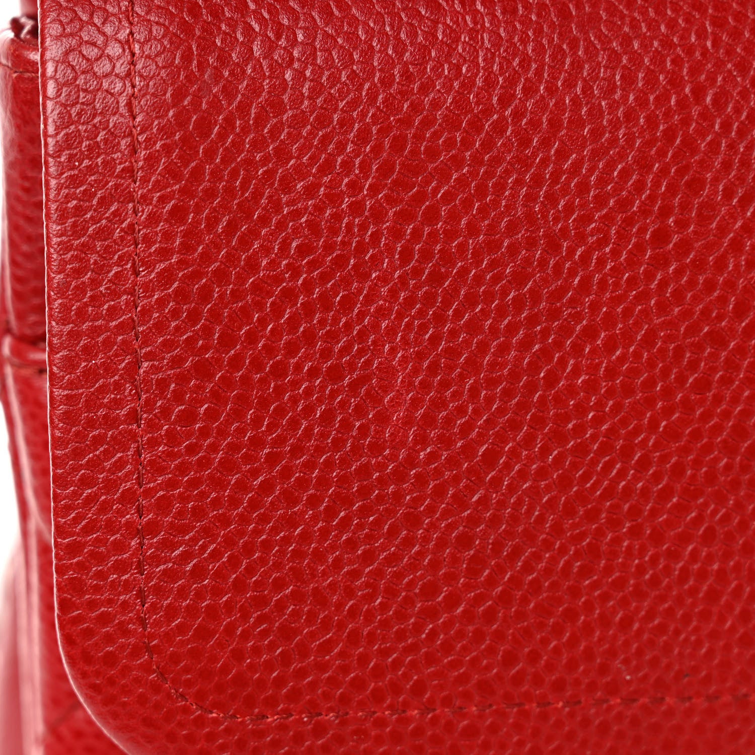 Chanel Caviar Quilted Jumbo Double Flap Red 12 of 12