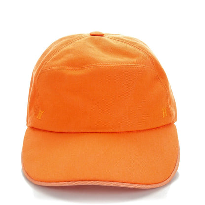 Hermes Cotton Silk Horse Riding Cap 57 Orange 1 of 7