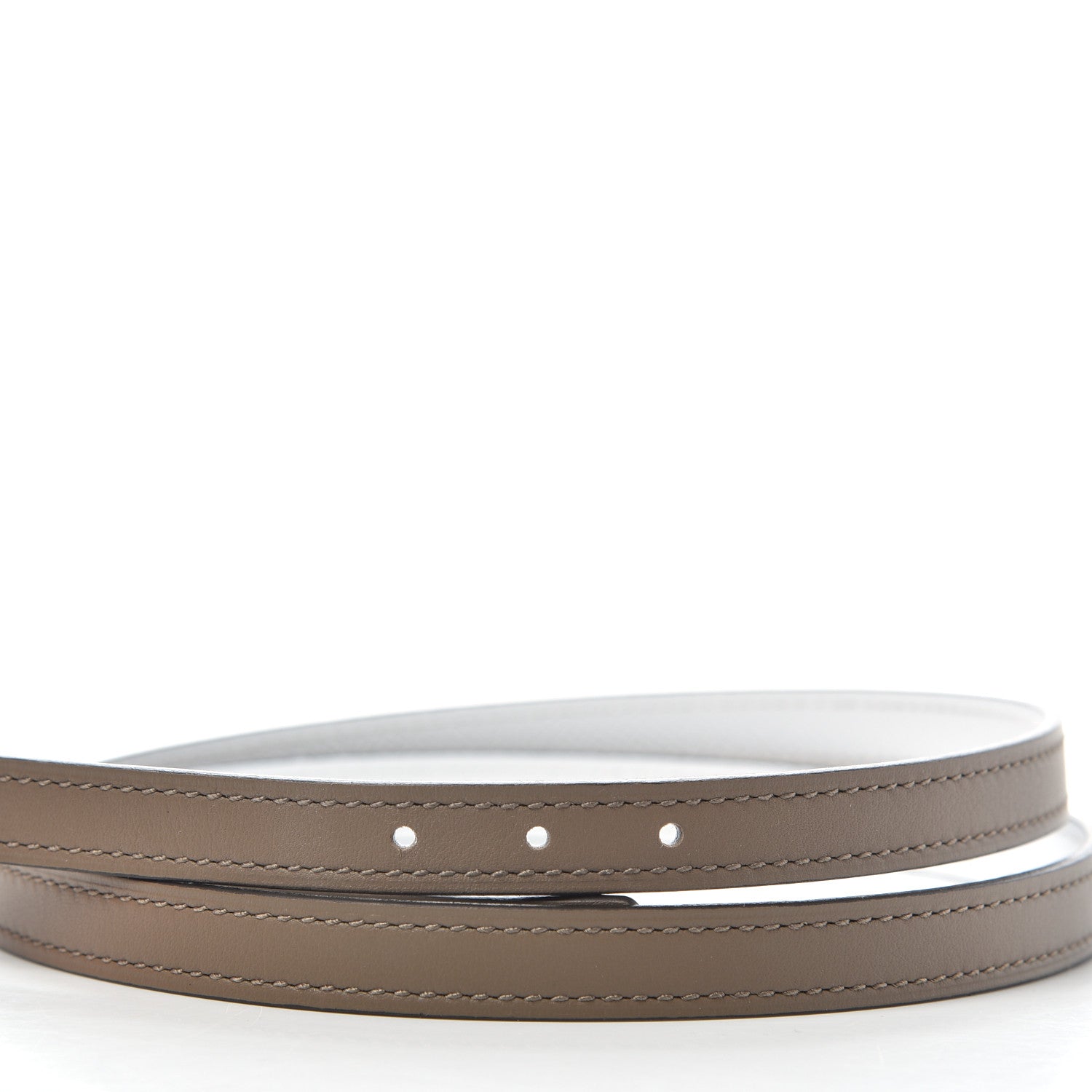 Hermes Swift Epsom 13mm Belt Strap 85 White Etoupe 3 of 5