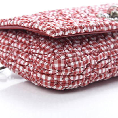 Miu Miu Vichy Crystal Flap Shoulder Bag Rosso 10 of 11