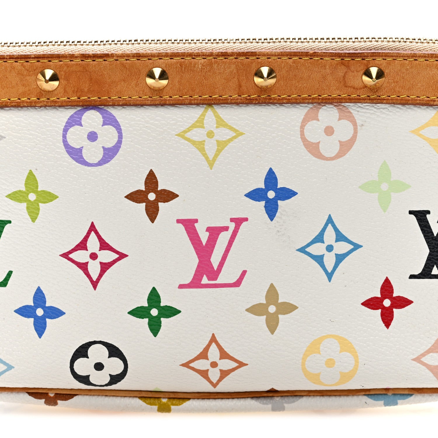 Louis Vuitton Monogram Multicolor Pochette Accessories White 6 of 8