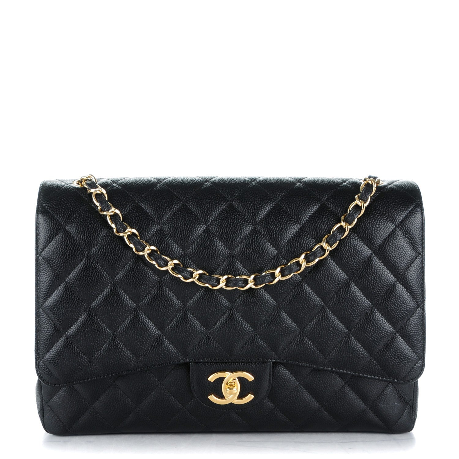 Chanel Caviar Quilted Maxi Double Flap Black 1 of 8