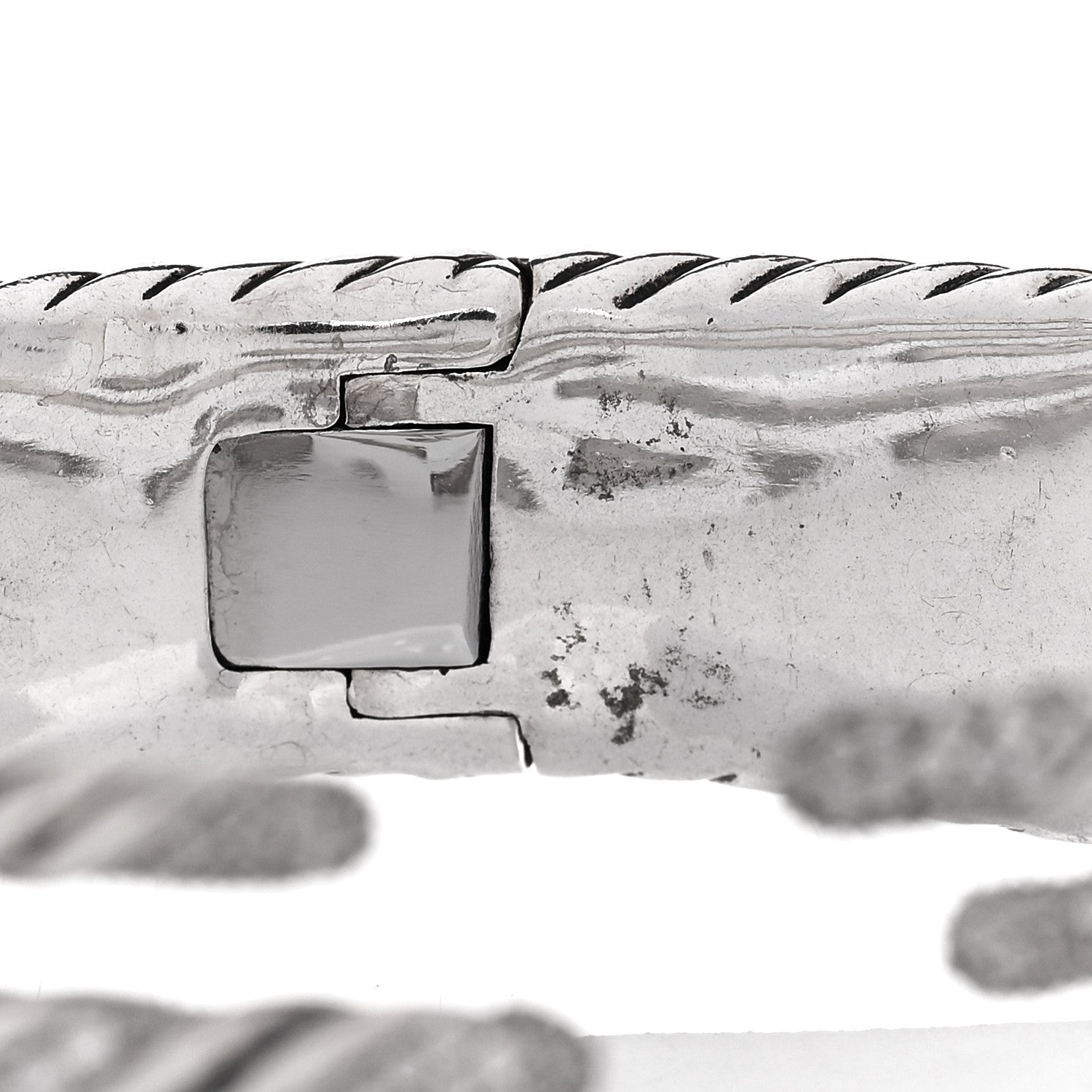 David Yurman Sterling Silver Diamond 5-Row Open Willow Bracelet 4 of 4