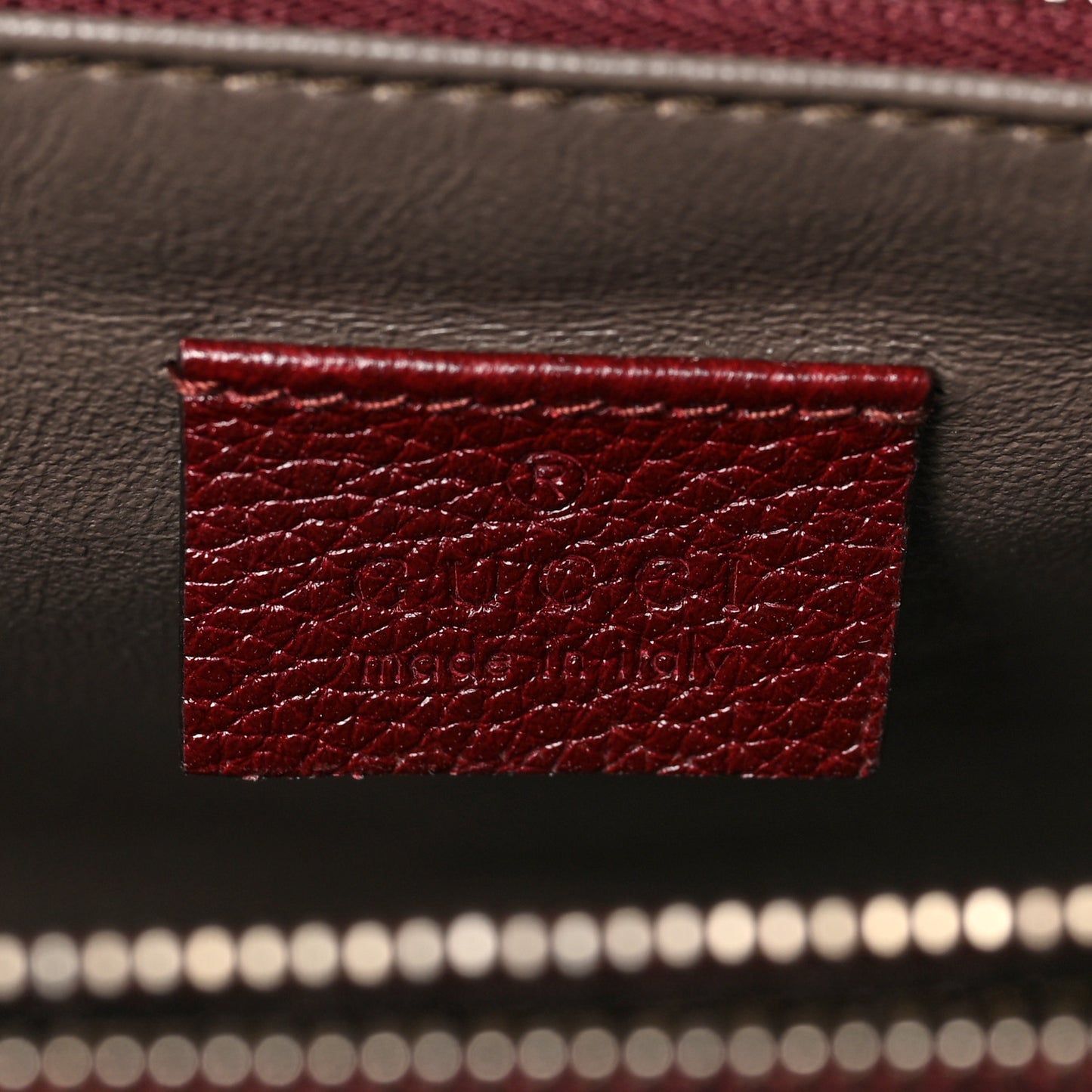 Grainy Calfskin Small Zumi Top Handle Bag Vintage Bordeaux
