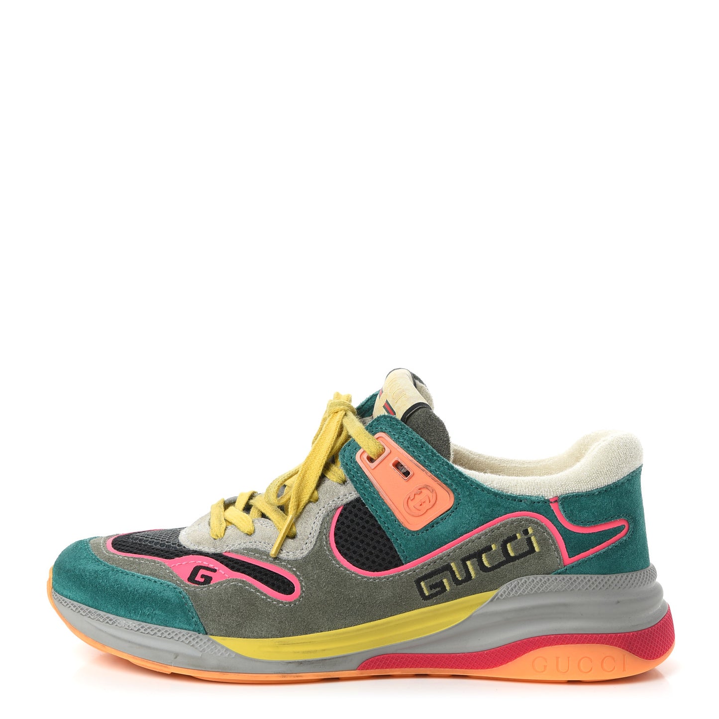 Suede Calfskin Womens Ultrapace Sneakers 38 Green