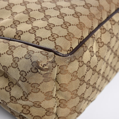 Gucci Monogram Natural Pigskin Large Diaper Bag Beige Ebony Cocoa Dark Chocolate 15 of 18
