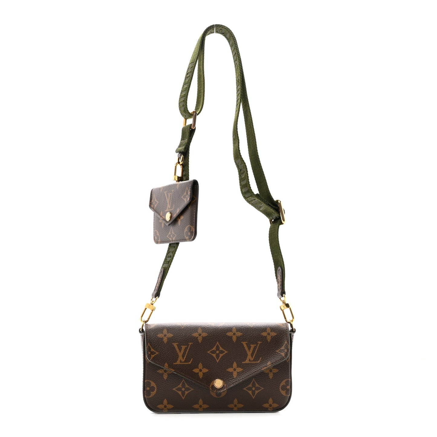 Monogram Felicie Strap & Go Kaki