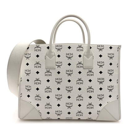 MCM Visetos Large Munchen Tote White 1 of 10