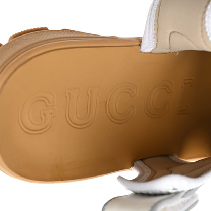 Gucci Mesh Fabric Tinsel Sport Sandals 37 White Silver 8 of 15