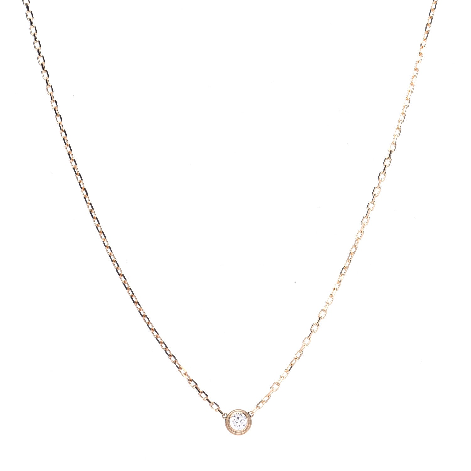 Cartier 18K Yellow Gold Diamond SM D'Amour Pendant Necklace 1 of 5
