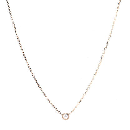 Cartier 18K Yellow Gold Diamond SM D'Amour Pendant Necklace 1 of 5