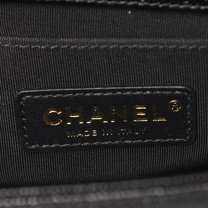 Chanel Caviar Chevron Quilted Small Boy Flap Black 6 of 8