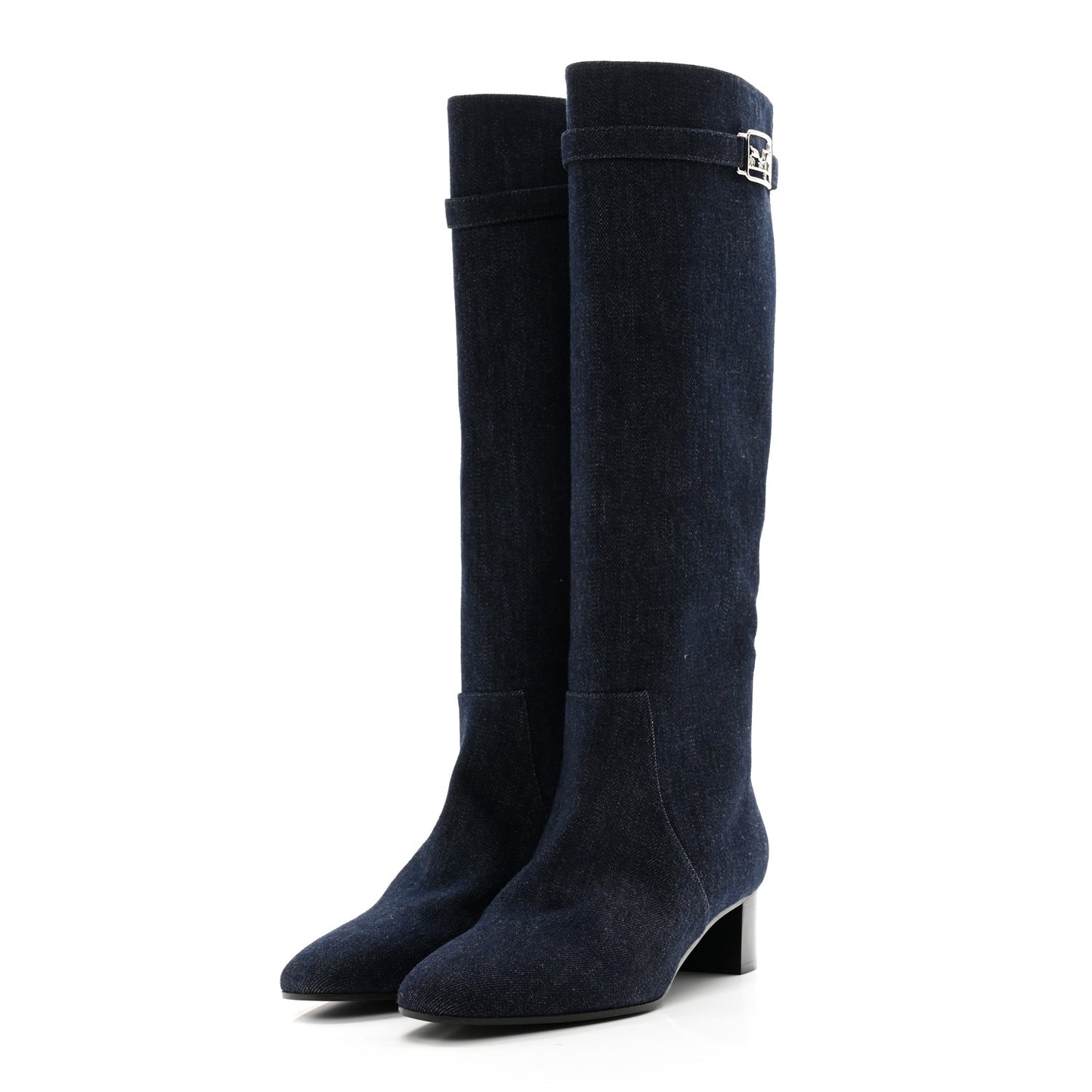Denim Canvas Versailles Boots 39 Jean Fonce