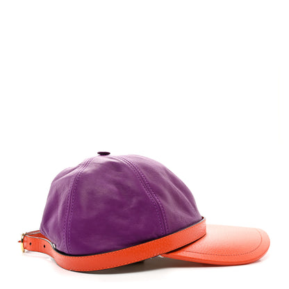 Gucci Lambskin Baseball Hat M Purple Orange 5 of 8
