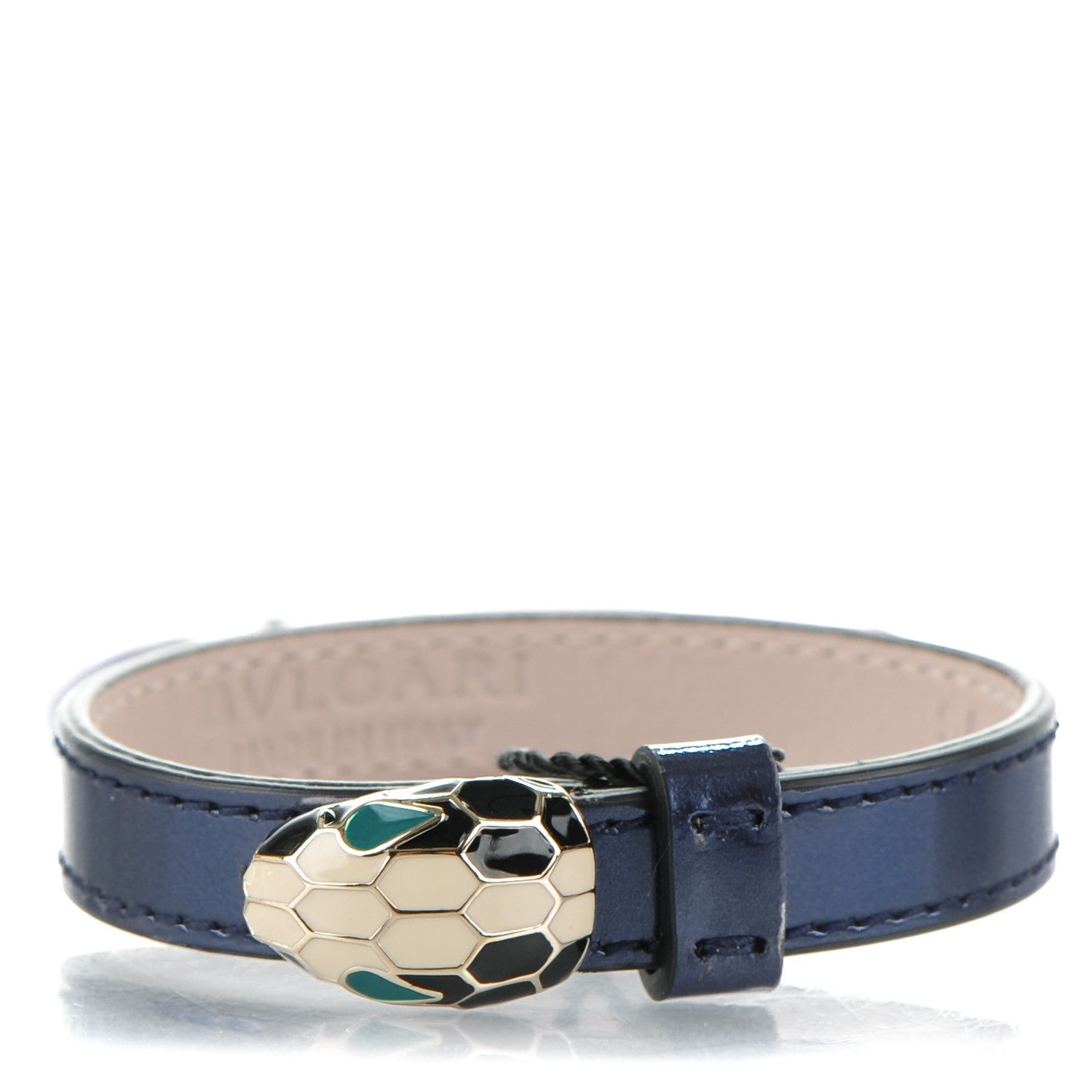 Bulgari Metallic Calfskin Serpenti Forever Bracelet L Denim Sapphire 1 of 7