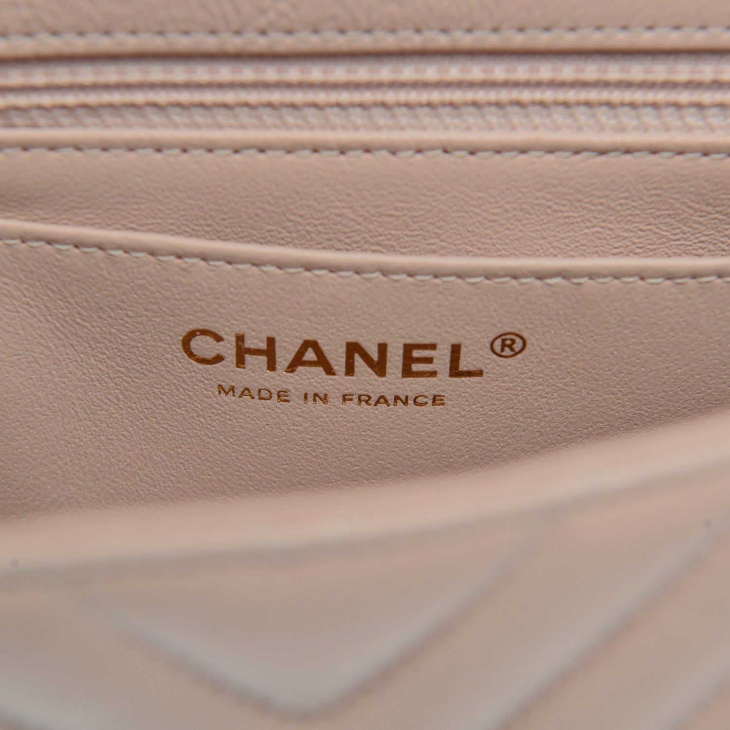 Chanel Calfskin Chevron Quilted Mini Rectangular Flap Light Pink 6 of 7