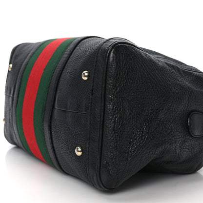Gucci Calfskin Vintage Web Medium Boston Black 10 of 17
