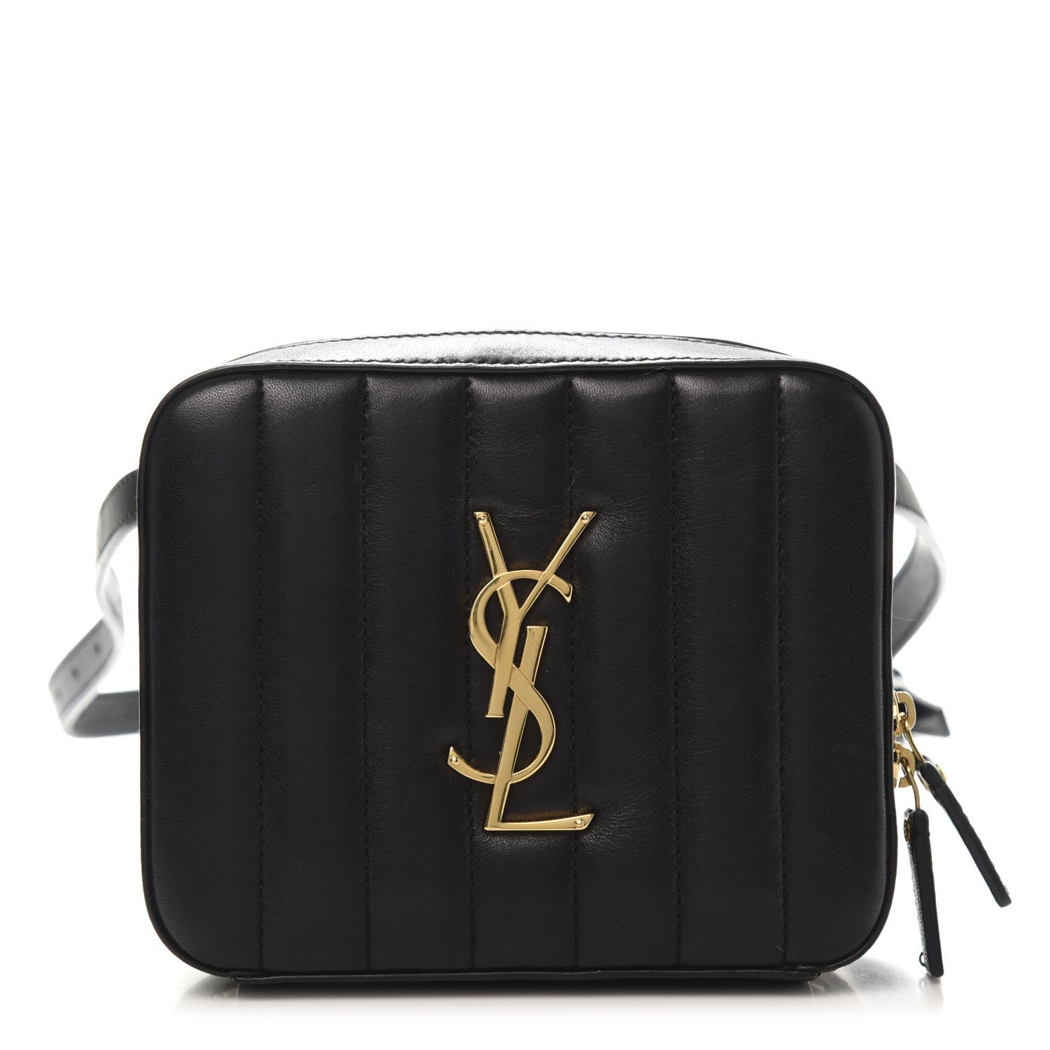 Saint Laurent Lambskin Matelasse Vicky Monogram Belt Bag Black 1 of 12