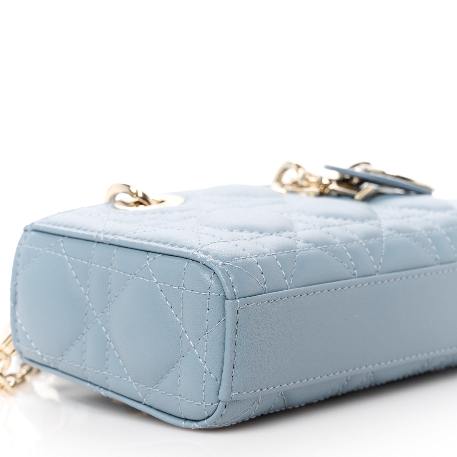 Christian Dior Lambskin Cannage Micro Lady D-Joy Cloud Blue 9 of 11