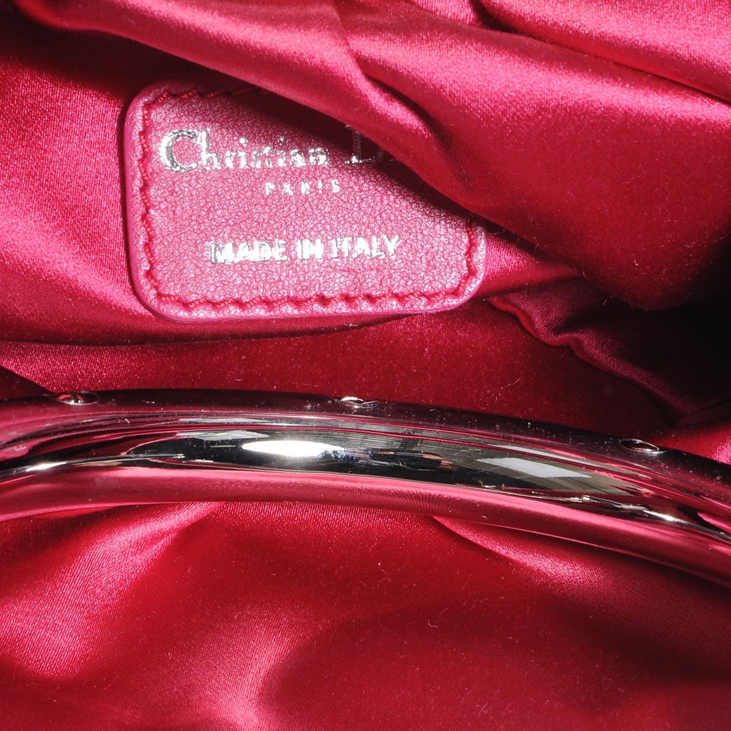 Christian Dior Satin Soft Babe Tote Fuchsia 7 of 8