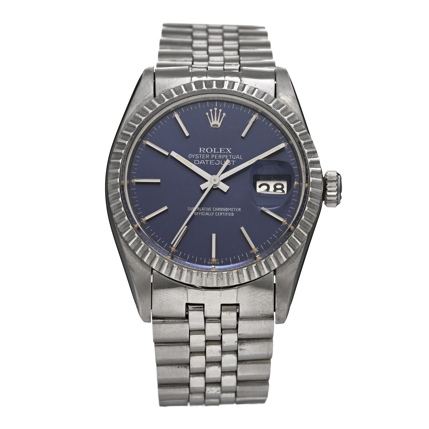 Rolex Stainless Steel 36mm Oyster Perpetual Datejust Watch Purple 16030 1 of 4