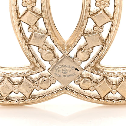 Chanel Metal CC Brooch Light Gold 3 of 4