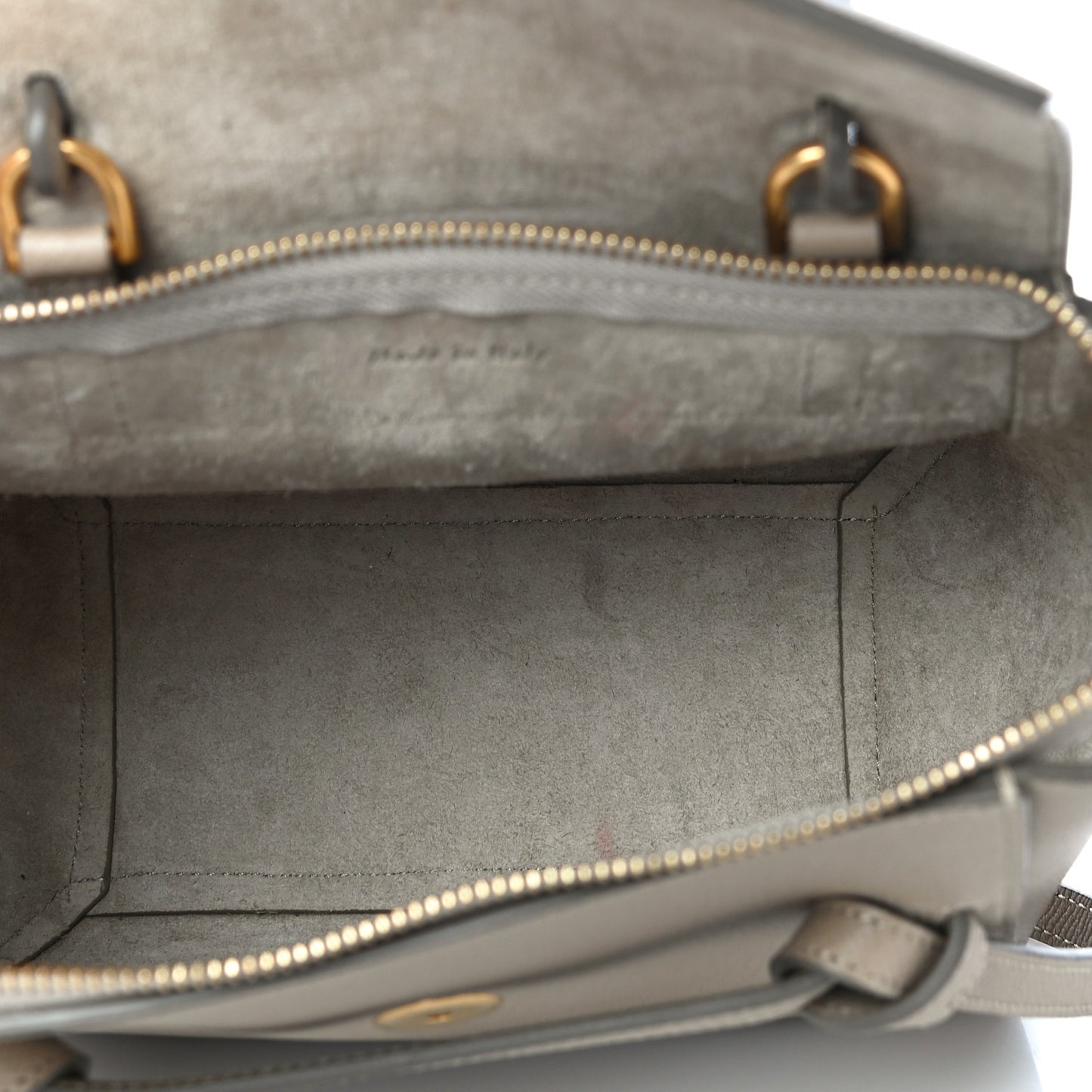 Grained Calfskin Nano Belt Bag Light Taupe