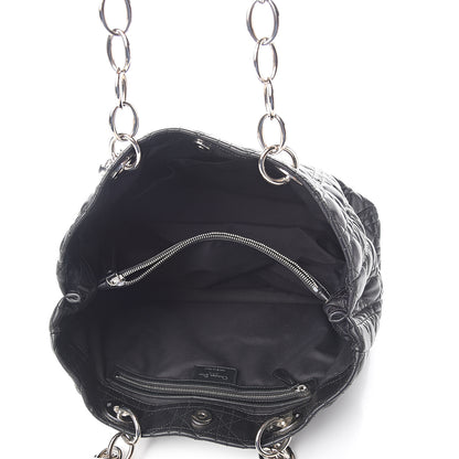 Christian Dior Lambskin Cannage Medium Dior Soft Shopping Tote Black 4 of 12