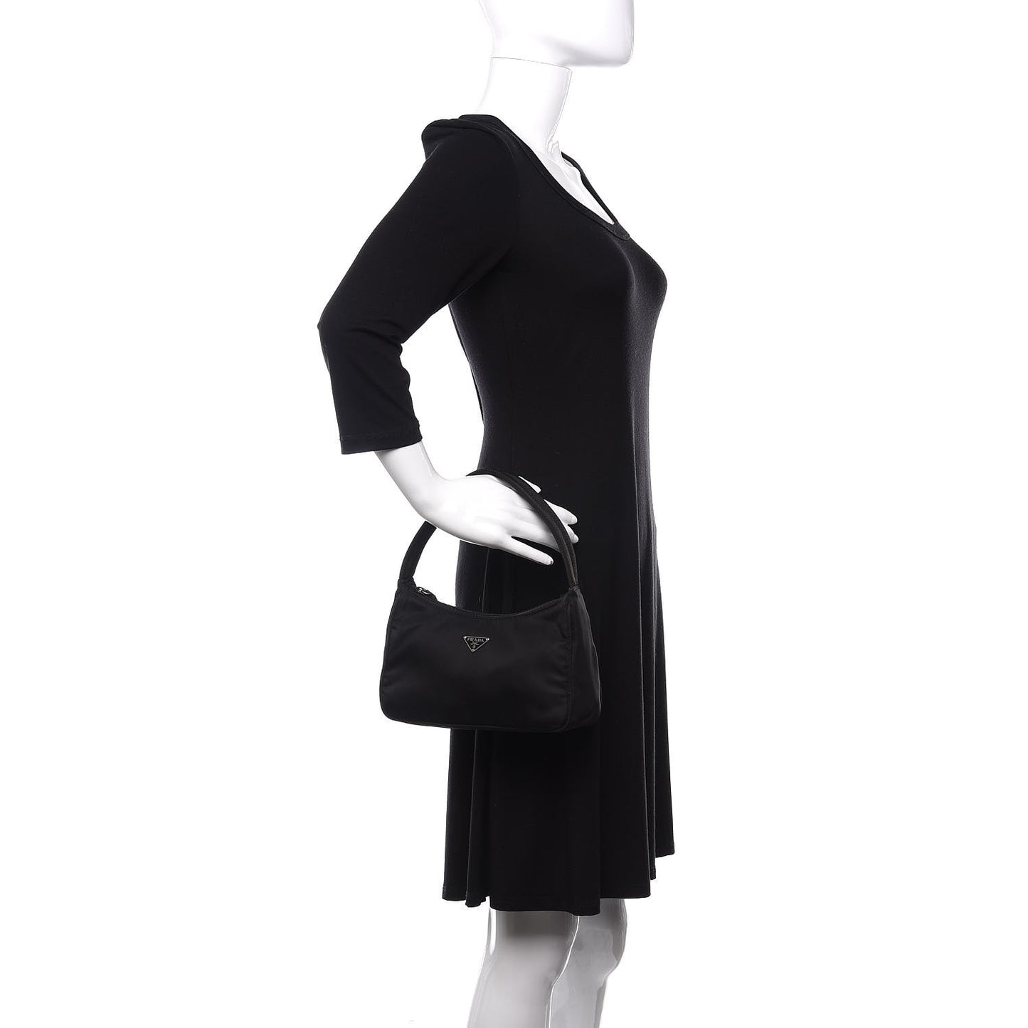 Tessuto Nylon Small Shoulder Bag Black