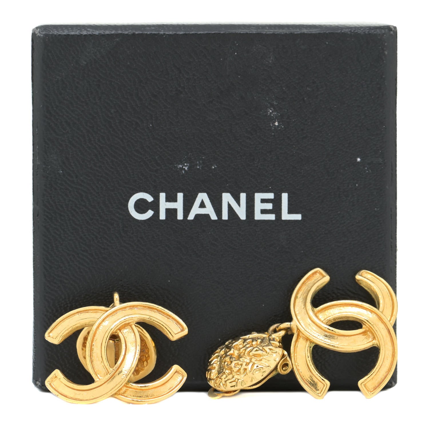 Chanel CC Drop Clip On Earrings Gold 5 of 5