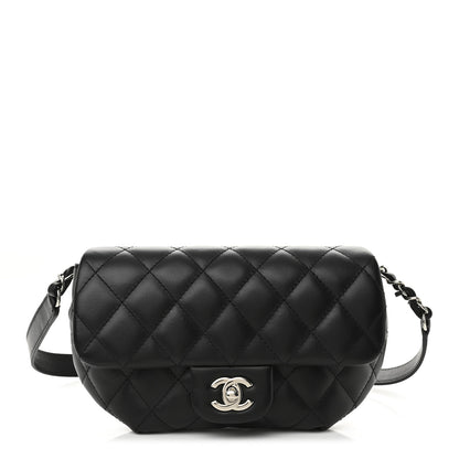 Chanel Calfskin Quilted CC Uniform Flap Belt Bag Black 1 of 11