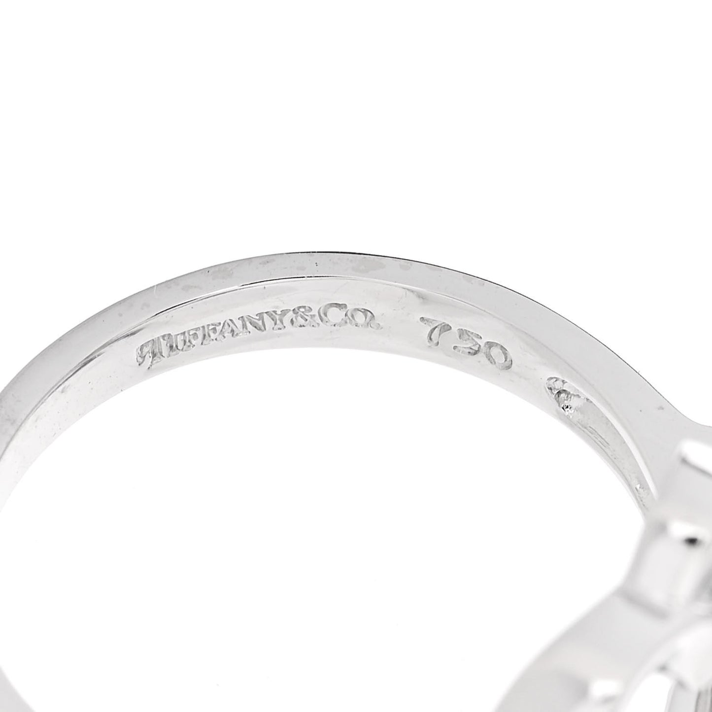 18K White Gold Diamond Paloma Picasso Loving Heart Ring 50 5.5